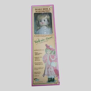 Vintage Victoria Anne 18" Porcelain Doll "Make Her A Wardrobe" Collector's Craft